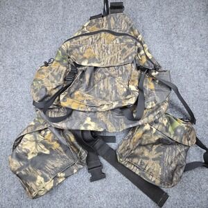 Cabela's Mossy Oak Break-Up Camo Hunting Backpack w/ Side Bags – Good Condition